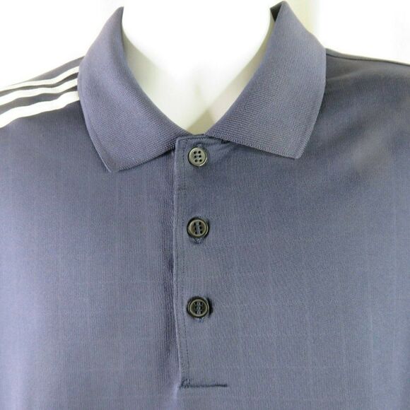 Adidas Golf Navy Blue Polo Shirt Mens XL ClimaCool Pullover Stripe - Picture 5 of 10